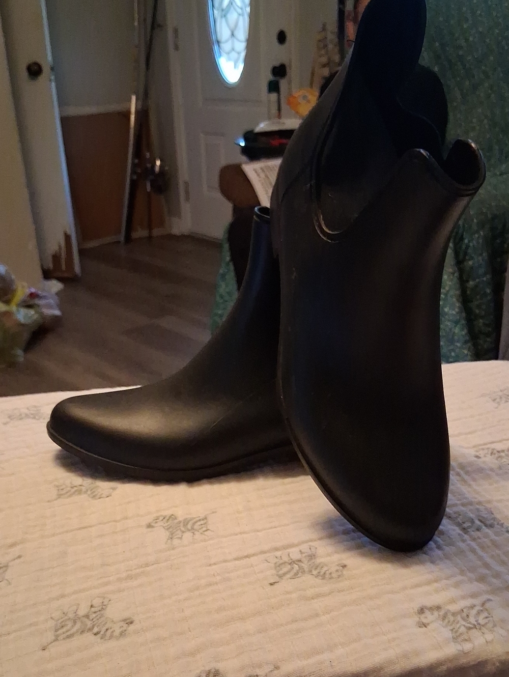 Sam Edelman Black Ankle Rain Booties